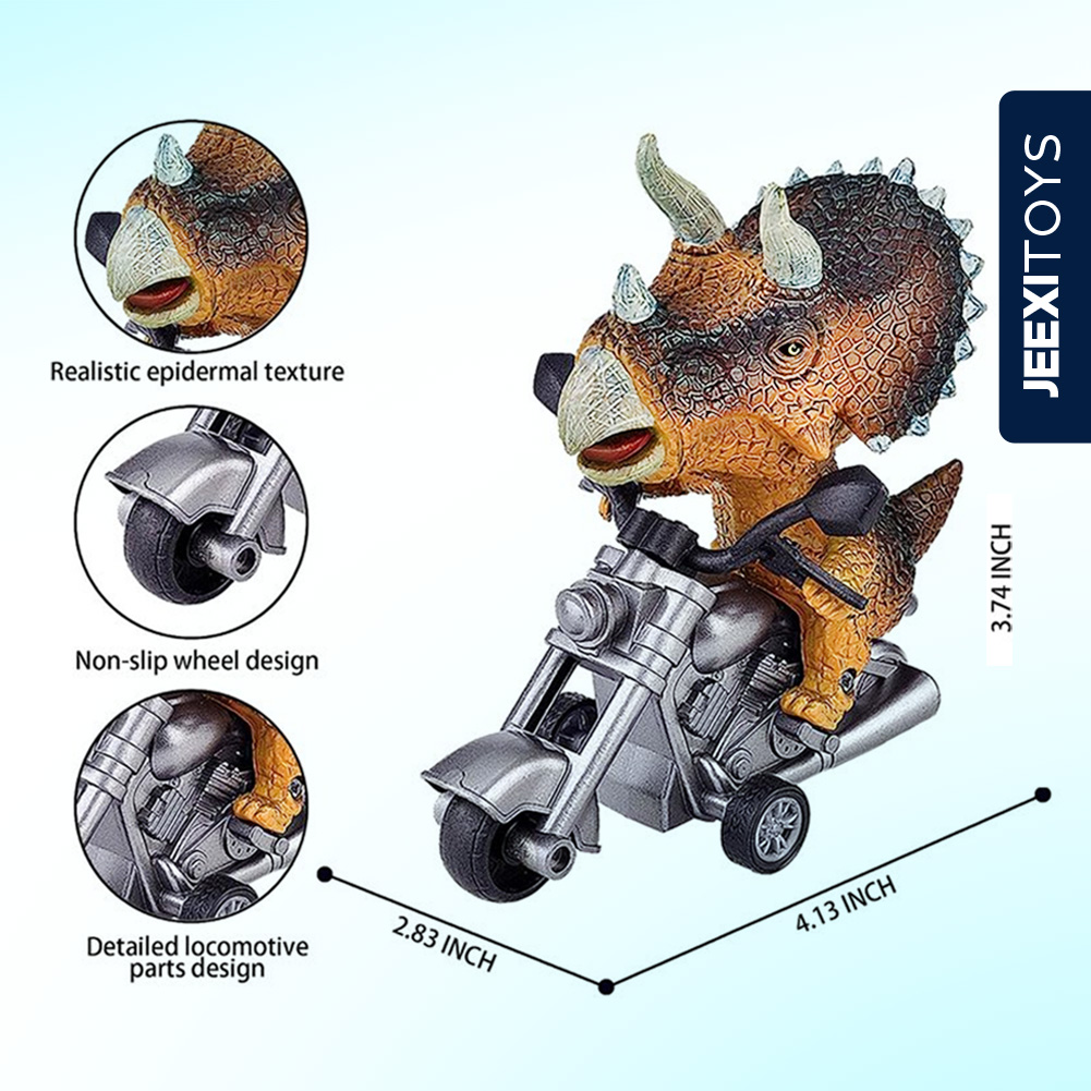 Jeexi Dinosaur Toy Pull Back Cars, 6 Pack Dino Toys for 3 Year Old Boys and Toddlers, Boy Toys Age 3,4,5 and Up, Pull Back Toy Cars, Dinosaur Games with T-Rex4