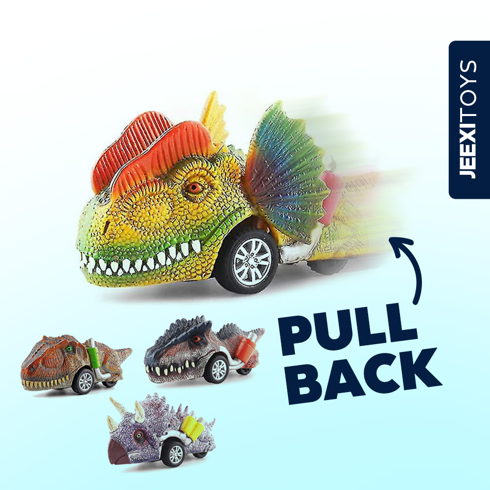 Jeexi Dinosaur Toy Pull Back Cars, 6 Pack Dino Toys for 3 Year Old Boys and Toddlers, Boy Toys Age 3,4,5 and Up, Pull Back Toy Cars, Dinosaur Games with T-Rex5