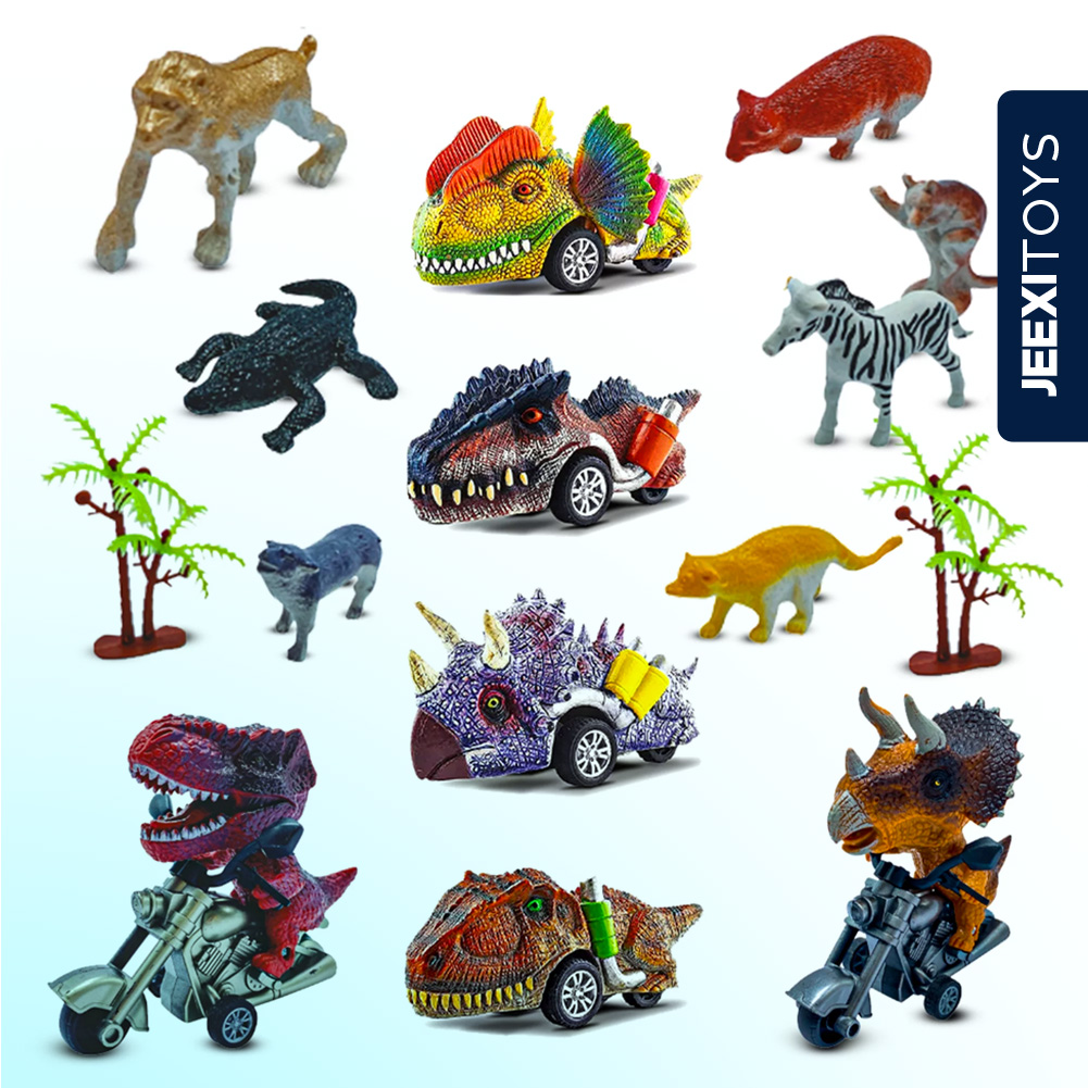Jeexi Dinosaur Toy Pull Back Cars, 6 Pack Dino Toys for 3 Year Old Boys and Toddlers, Boy Toys Age 3,4,5 and Up, Pull Back Toy Cars, Dinosaur Games with T-Rex7