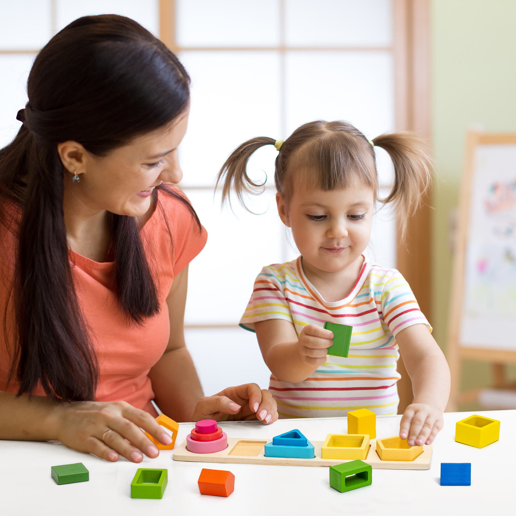 Jeexi Montessori Toys for 18+ Months Old - Toddlers Wooden Sorting and Stacking Toys for Baby Boys and Girls - Shape Sorter and Color Stacker Prescho 4