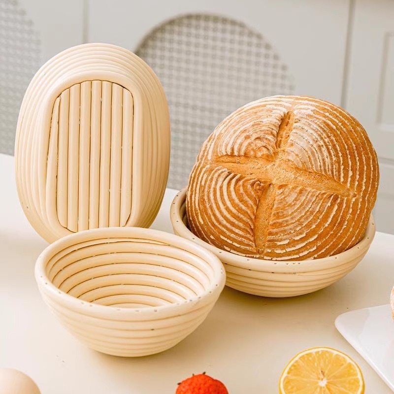 JEEXI Complete Sourdough Bread Baking Kit – 9 & 10 Banneton Proofing Baskets with Linen Liners, Bread Lame with 5 Blades & Leather Cover, Dough Scraper 1