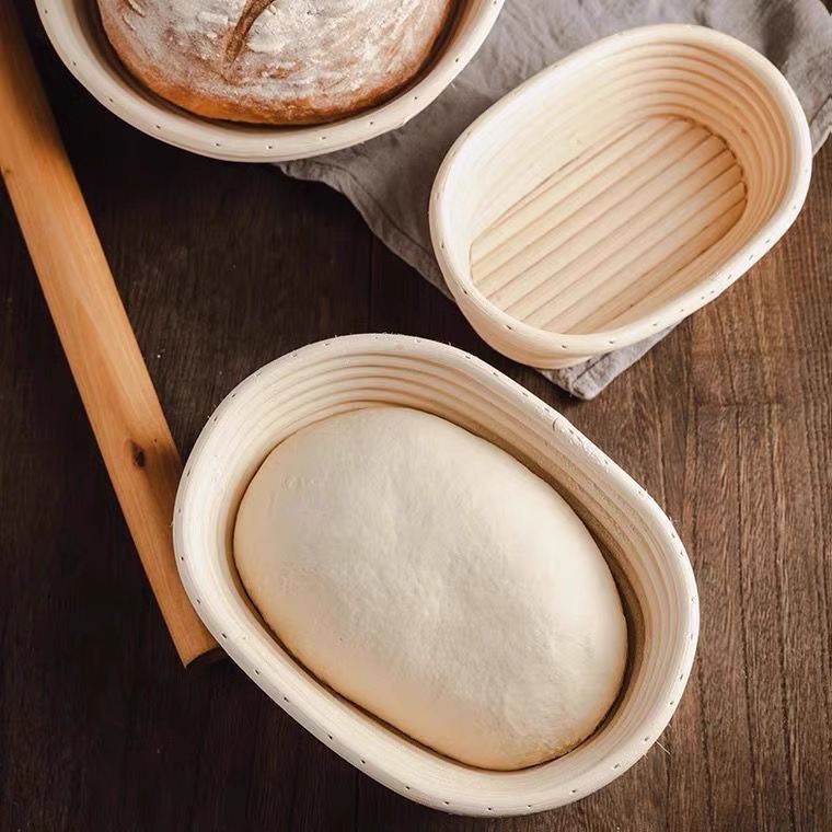 JEEXI Complete Sourdough Bread Baking Kit – 9 & 10 Banneton Proofing Baskets with Linen Liners, Bread Lame with 5 Blades & Leather Cover, Dough Scraper 4